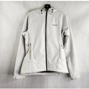 Columbia Womens Soft Shell Jacket Snow Snowboard White Ski Size M
